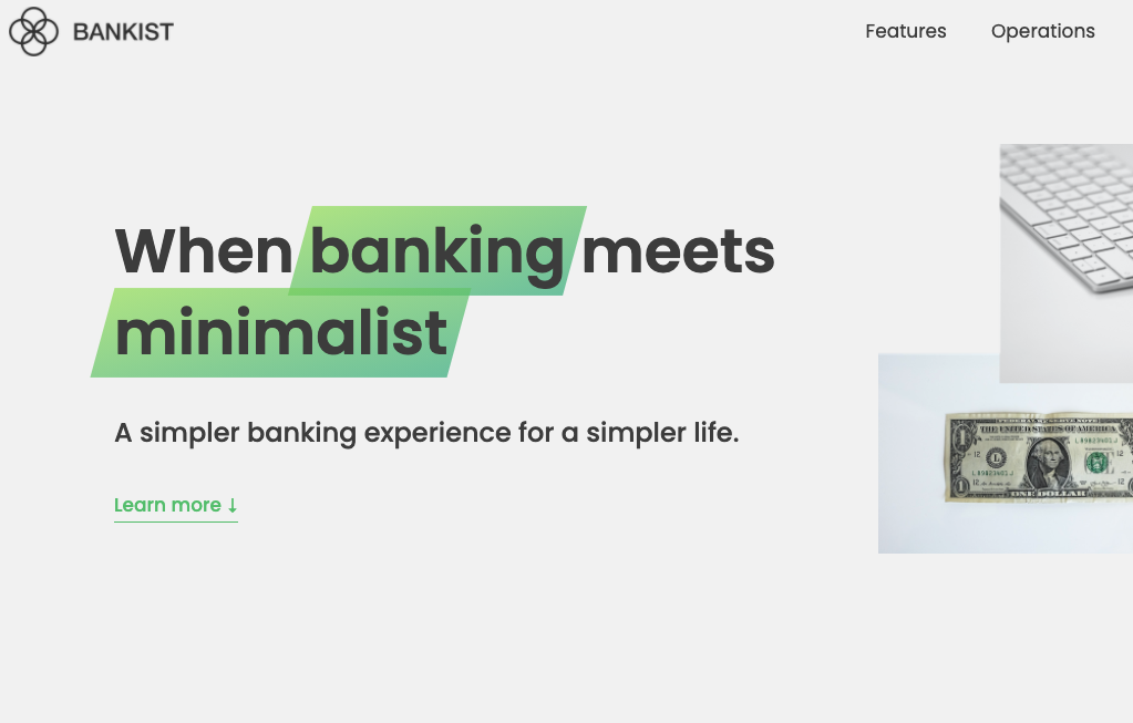 JS Bankist Website Screenshot