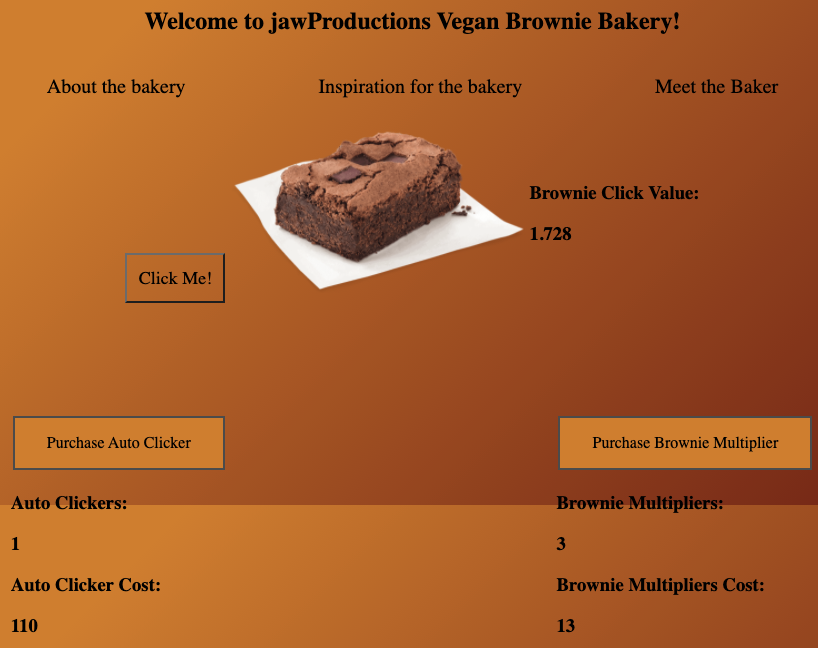 Vegan Brownie Bakery Screenshot 1